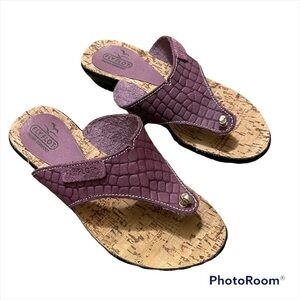 Fly Flot made in Italy leather sandals with synthetic soles womens size 36